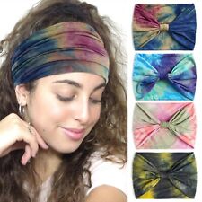 Tie Dye Hippie Headband Extra Wide Jersey Headband Yoga Headband Turban Headband