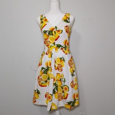 Fit And Flare Lemon Print '50s