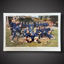 Sir Geoff Hurst & Martin Peters Hand Signed 1966 World Cup Photo £29.99