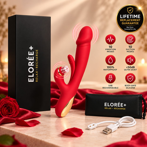 Red tapping rabbit vibrator - red,