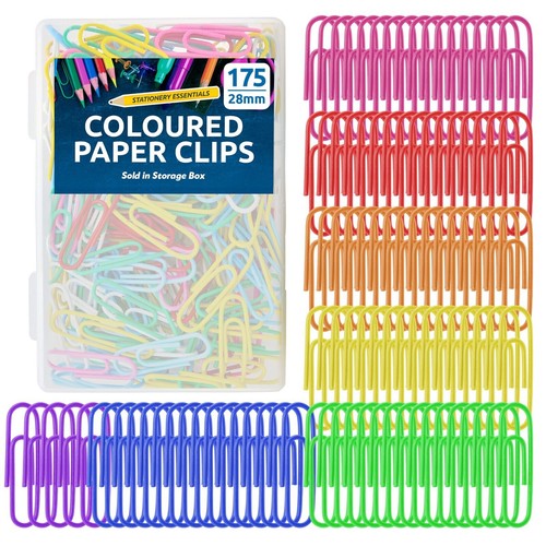 175 525pk coloured paper clips - 175-525pk,