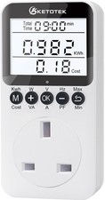 KETOTEK Power Meter Plug Electric Usage Monitor, Energy Monitor with Backlight L