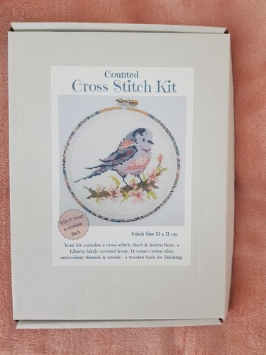 Long tailed tit cross stitch - long-tailed,