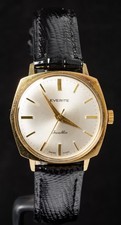 Everite Gold-Plated Unisex Hand-Wind Vintage Swiss Watch -- Working