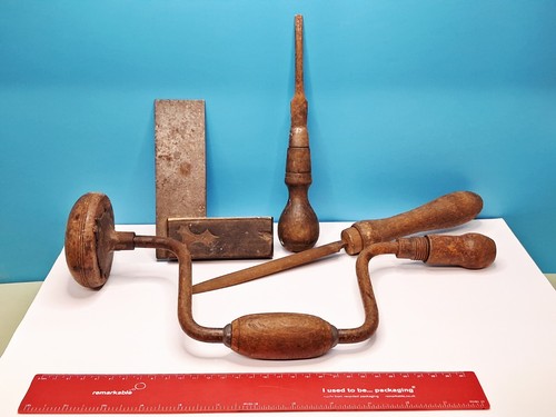 Antique hand tool set late - hand,