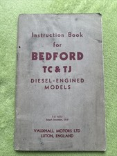Instruction Book For Bedford TC And TJ Truck Handbook December 1958