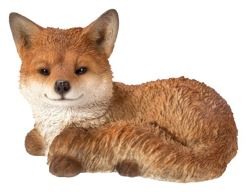 Fox cub resting lifelike - -,