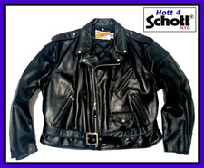 NWOT SCHOTT Black Leather 118 Perfecto Jacket. Superb Classic Design & Quality