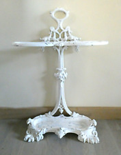 Antique Cast Iron Umbrella Stick Stand Drip Tray Shabby Chic Elegant Sturdy