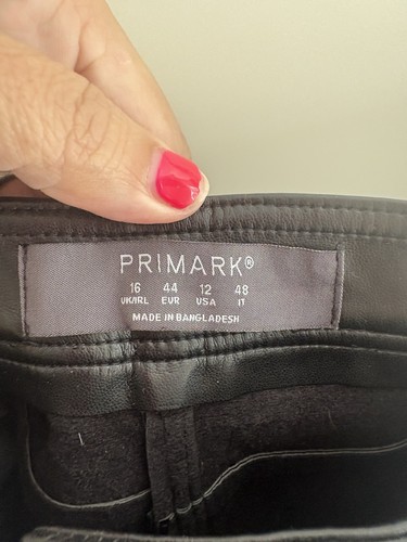 Primark black faux leather - black,