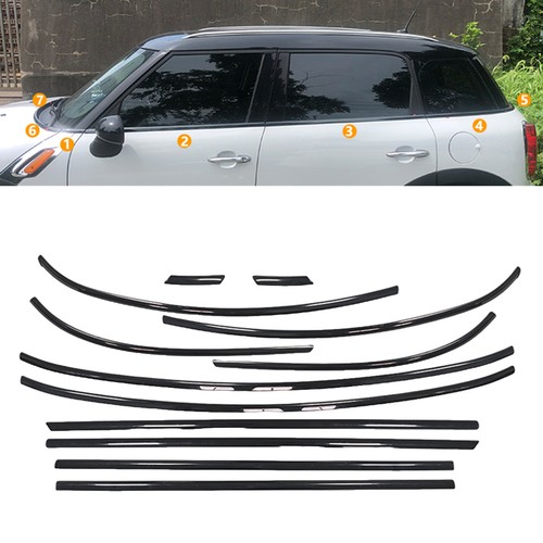 Gloss black window moulding - black,