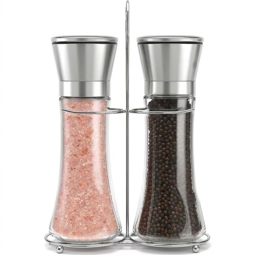 Salt pepper grinder set - salt, &