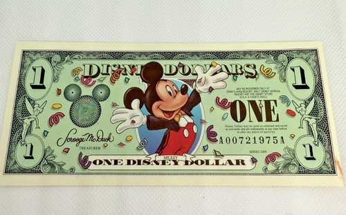 Series 2000 disney dollar - disney, $1