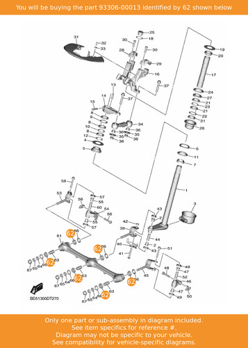 Yamaha bearing 93306 - bearing,, 93306-00013