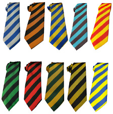Mens Boys Stripe School tie wedding prom necktie Uniform football world book day