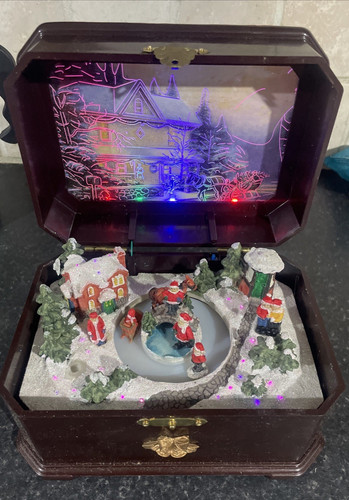 Vintage christmas music box - vintage,
