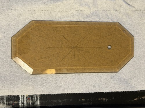 Vtg amber brown - amber/brown, octagonal