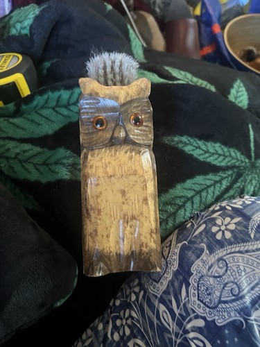 Vintage wooden owl clothes