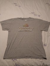 Budweiser Racing Edmonton Grand Prix 2007 T-Shirt Size L Grey Good Condition
