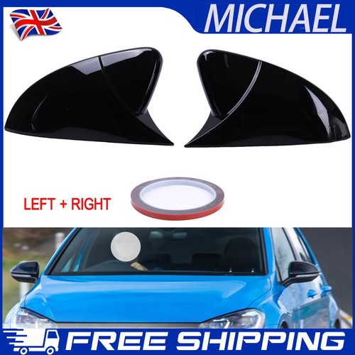 Pair gloss black wing - gloss, mirror
