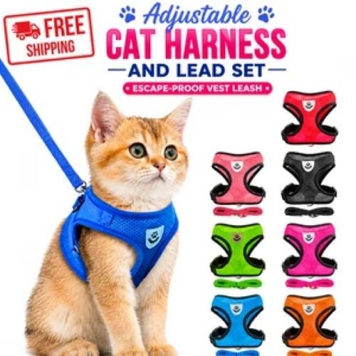 Adjustable cat harness and - adjustable,
