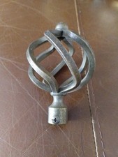 Old Vintage Solid Brass Curtain Rod Finial Antique