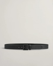 GANT Mens Tonal Buckle Leather Belt - 5 Black