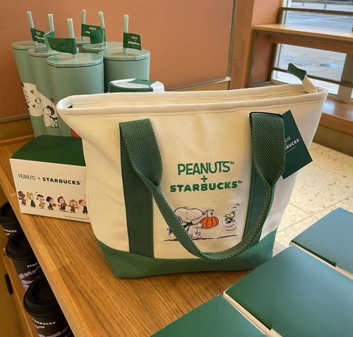 Starbucks peanuts snoopy tote - peanuts,