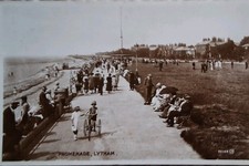 The Promenade Lytham - super RP Postcard with child on tricycle