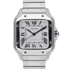 Cartier Santos WSSA0029 with 35mm Steel case and White dial. Good condition.