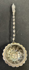 Stunning 1886 Apostle Antique Sterling Sugar Sifter Spoon. Edward Hutton London.
