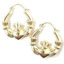 9ct Gold Claddagh Hoop