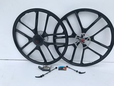 27.5 inch magnesium bike wheels  BLACK  8 speed shimano freewheel front and rear