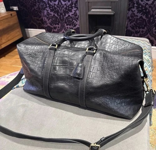 Mulberry black croc - , embossed