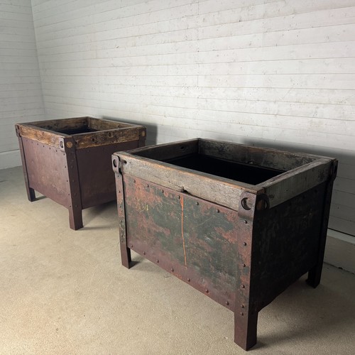 Pair antique industrial - pair, of