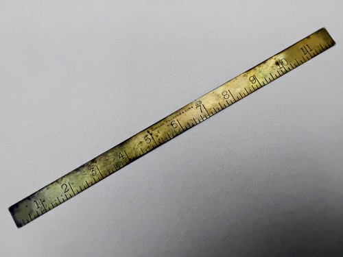 Vintage brass ruler - brass,