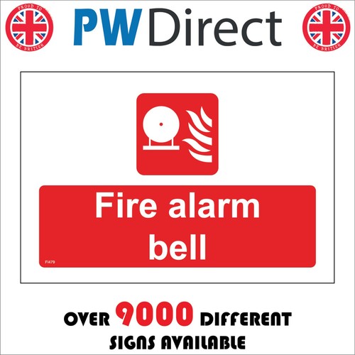 Sign fire alarm bell - fire, drill