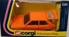 CORGI TOYS #289 VOLKSWAGEN POLO VINTAGE 1979 ISSUE RARE ORANGE BODY.  MINT BOXED