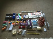 SEWING BUNDLE RIBBONS. BUTTONS, LACE, COTTONS ETC  4