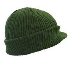 Winter Hat with Peak Men's Women's Knitted Soft Beanie Cap Grey Pink Green