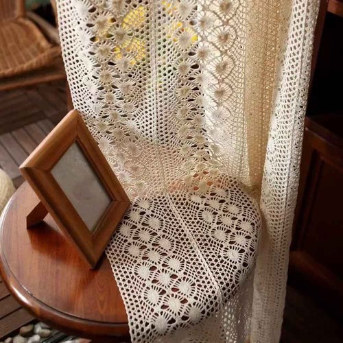 Farmhouse retro crochet sheer - retro,