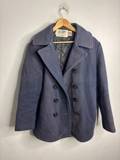 Schott Pea Coat Mens 38 Navy