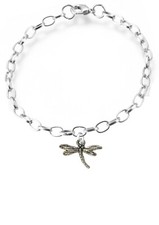 ch69 Dragonfly Silver tone