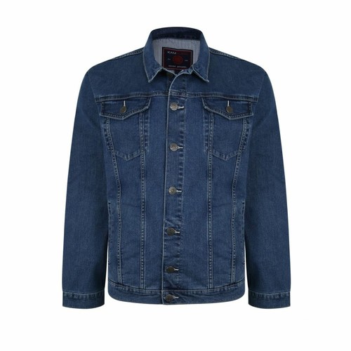 Kam mens denim jacket long - kam,