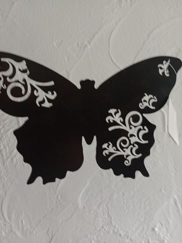 Black metal butterfly - black, art