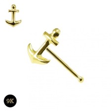 9 ct gold anchor nose stud