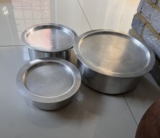Set of 3 Pots+Lids Wide