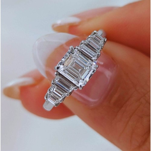 18k white gold engagement ring - 18k,