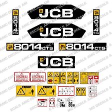 JCB 8014CTS MINI DIGGER DECAL STICKER SET WITH SAFETY WARNING