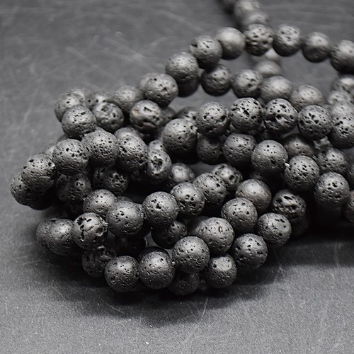Black lava round - black,